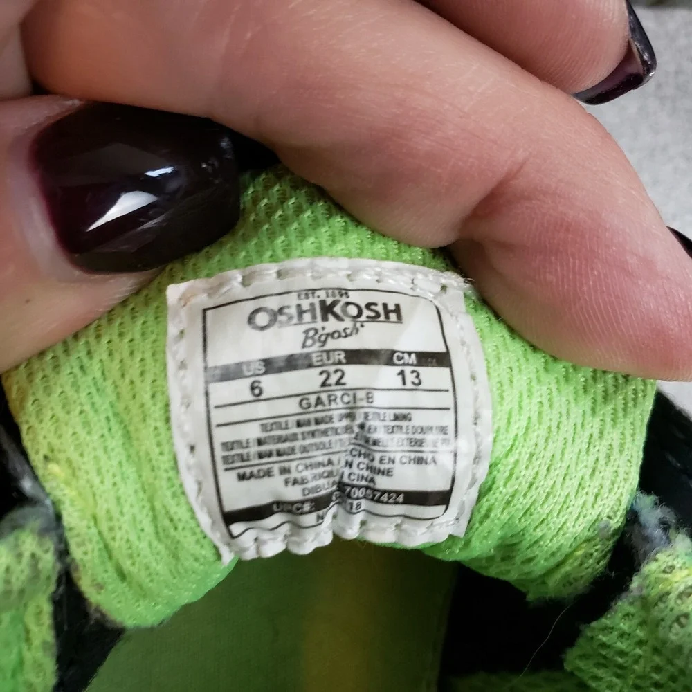 OshKosh B'Gosh Unisex Kids Garci-B Multicolor Lace Up Low Top Sneaker Shoes Sz 6